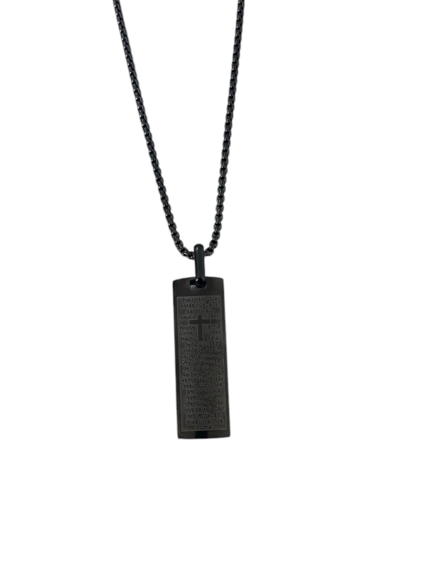 Cordão Masculino em Aço Pai Nosso - Universo Maschio