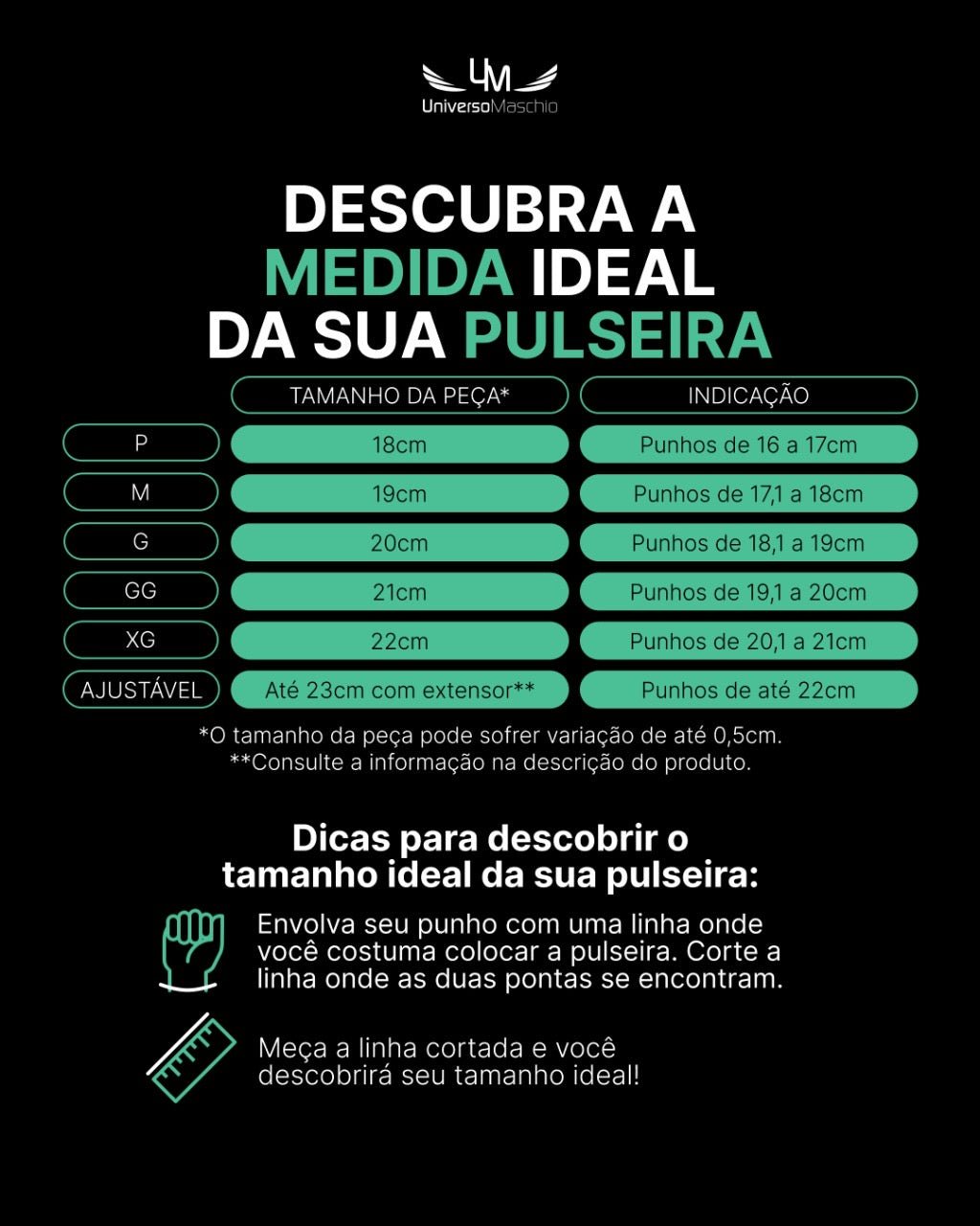 Pulseira de Couro Cod. 03777 - Universo Maschio