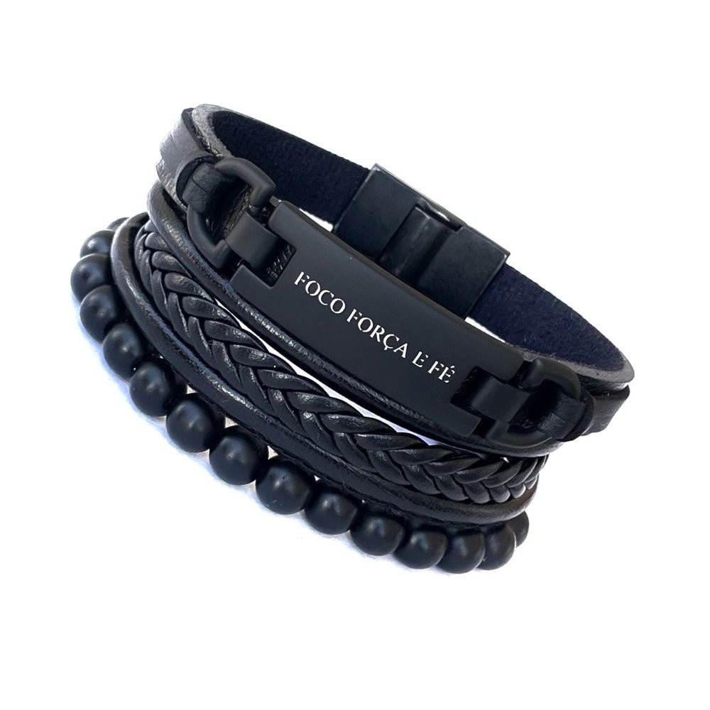 Kit de Pulseiras Masculinas com Fecho Magnético - Universo Maschio