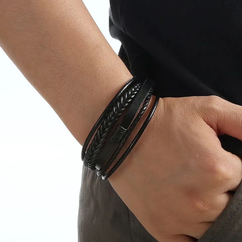 Pulseira Masculina Black Cod. 07745 - Universo Maschio