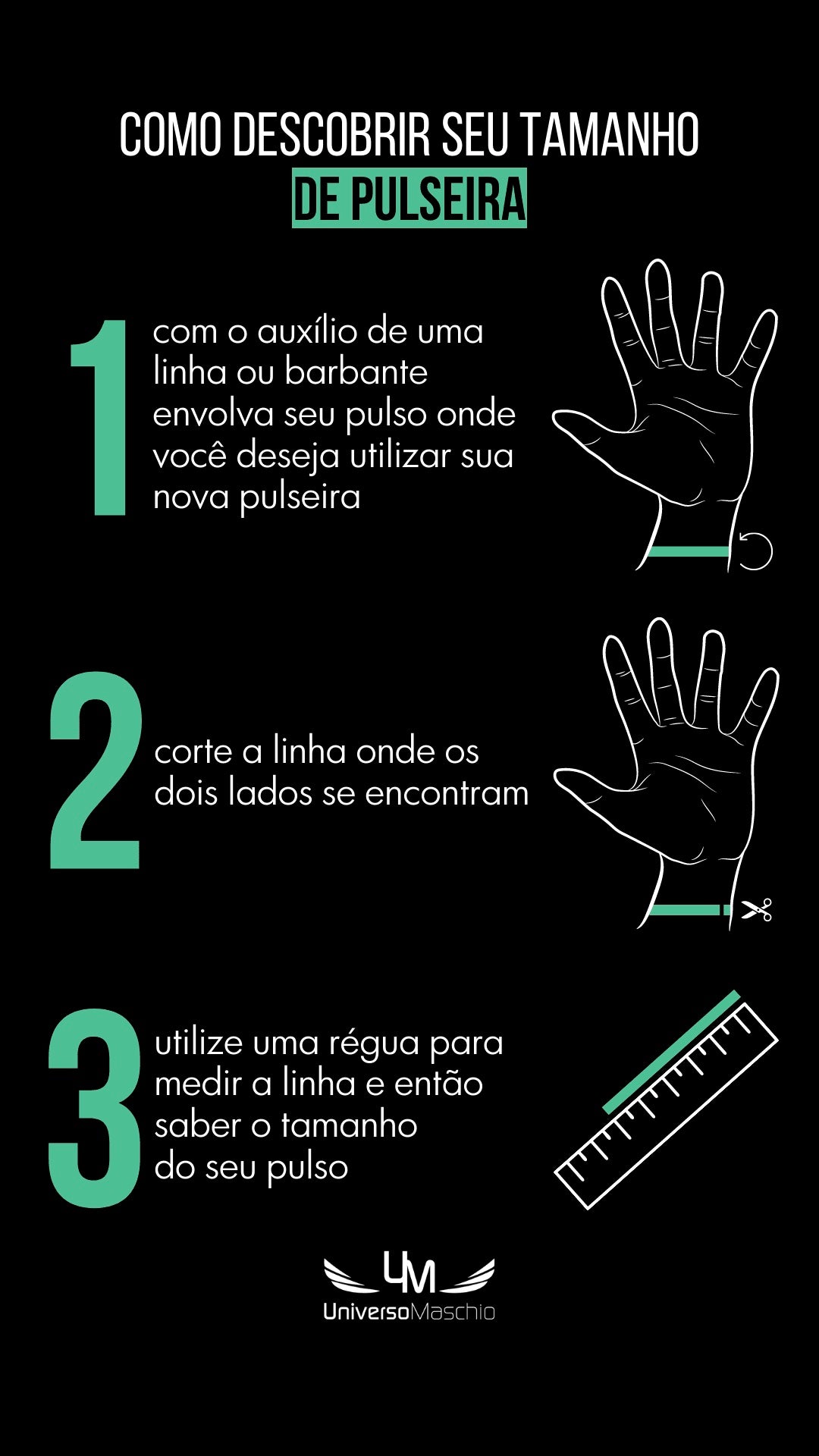 Pulseira Masculina de Couro - Universo Maschio