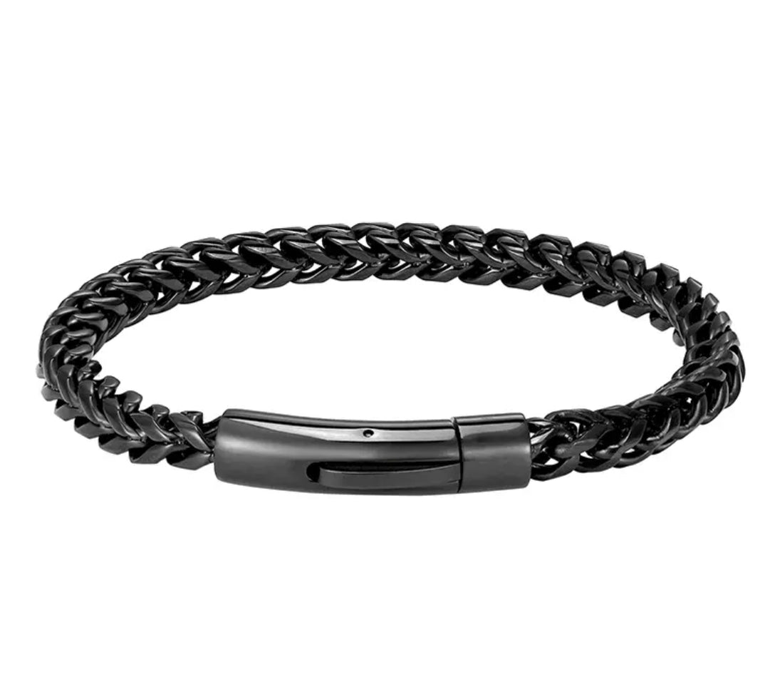 Pulseira Masculina em Aço Preta - Universo Maschio