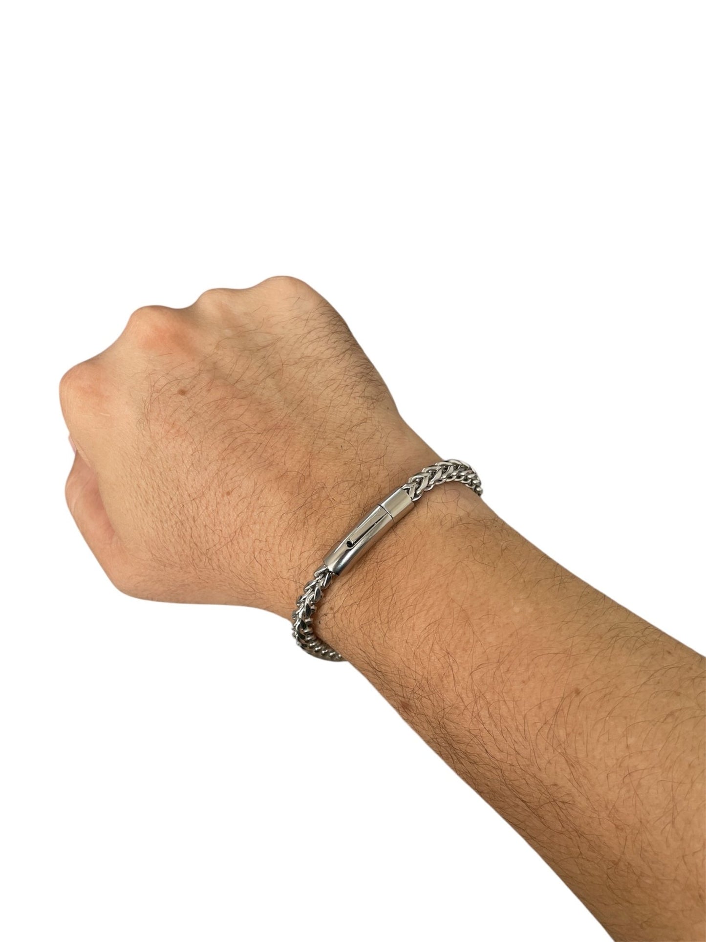 Pulseira de Aço Masculina Prata - Universo Maschio