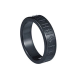 Anel Masculino Viking 8mm Preto - Universo Maschio