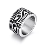 Anel Vintage 14mm de Aço Masculino - Universo Maschio