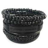 Kit de Pulseiras Fé, Força, Coragem Universo Maschio Cod. 06367 - Universo Maschio