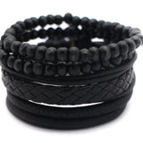 Kit de Pulseiras Masculinas Preta - Universo Maschio