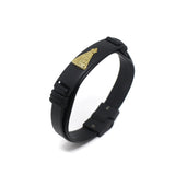 Pulseira de Couro Masculina Nossa Senhora Cod. 07753 - Universo Maschio