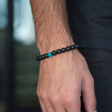 Pulseira de Vidro fosco Preto 8mm Cod. 06415 - Universo Maschio