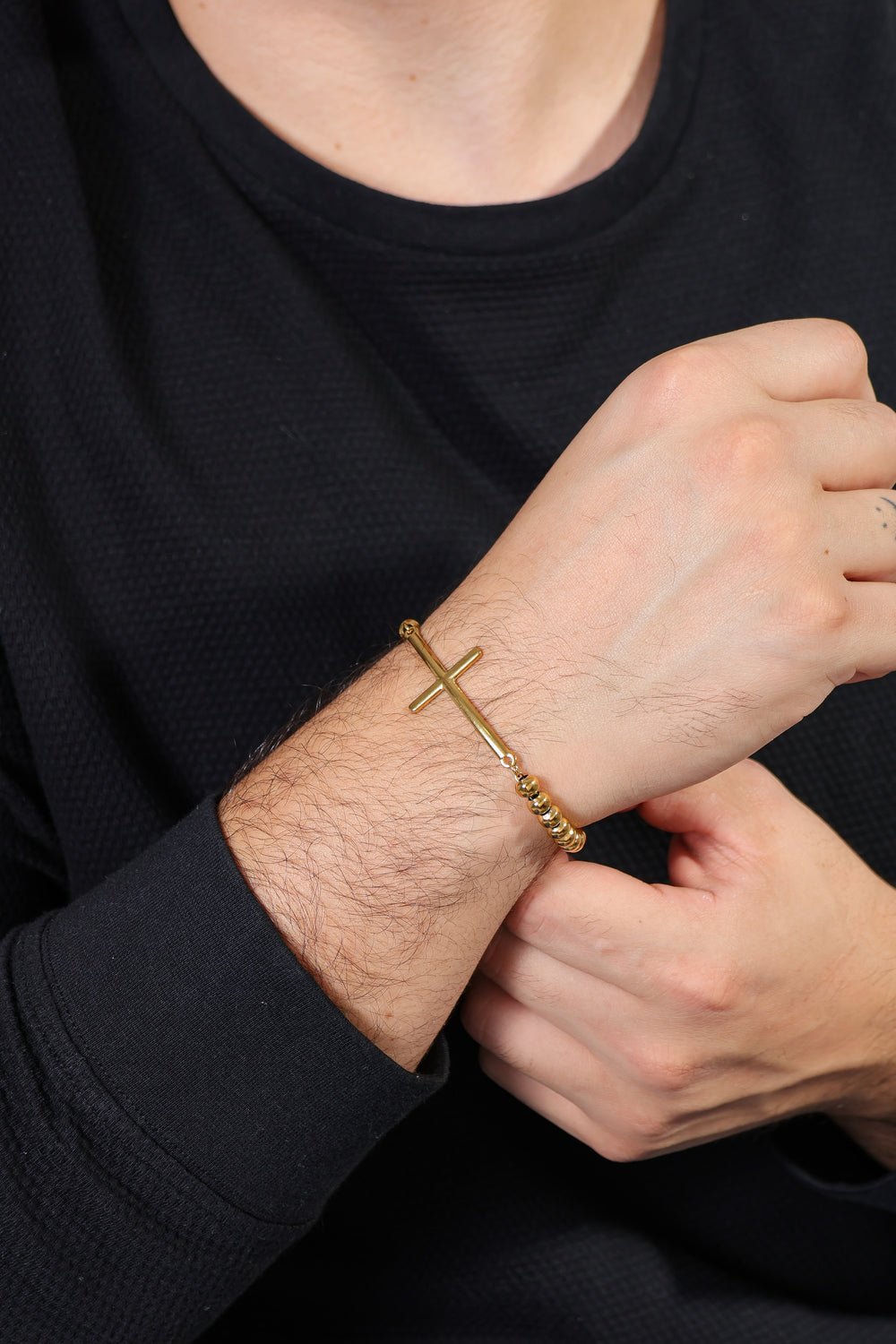 Pulseira Masculina Cruz em Aço - Universo Maschio